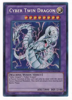 YuGiOh! Cyber Twin Dragon LCGX-EN180 Unlimited Edition Secret Rare - Image 1