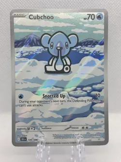 Pokemon TCG Cubchoo Illustration Rare Card 109/086 English Black Bolt - Image 1