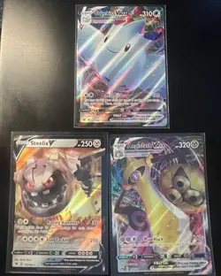 2020 Pokemon 3 Card Lot - Aegislash VMAX #127, Steelix #115, Togekiss VMAX #141 - Image 1