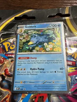 NEW SEALED Pokemon TCG: Mega Evolution 3 Booster Packs & Golduck Promo Card - Image 3