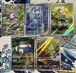 Pokemon Japanese S&V 151 Illustration Rare Card Lot Snorlax, Poliwhirl. - Image 1