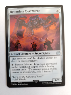 Relentless X-ATM092 268 Final Fantasy MTG Card NM in sleeve (g105) - Image 1