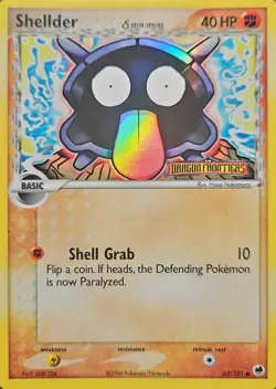 Pokemon Card | Shellder 63/101 Dragon Frontiers Reverse Holo Stamped | NM - Image 1