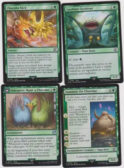 ANIMAL ALL GREEN DECK-40 CARDS MTG MAGIC N-MINT FINAL FANTASY -NEW FOILS A8 - Image 1