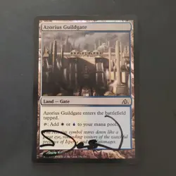 Azorius Guildgate Foil SIgned Dragons Maze MTG Magic the Gathering - Image 1