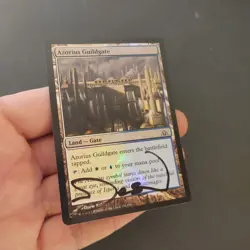 Azorius Guildgate Foil SIgned Dragons Maze MTG Magic the Gathering - Image 2