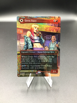 Gwen Stacy (0202) (Borderless) MTG Marvel's Spider-Man Foil (Near Mint) - Image 1