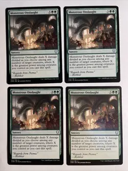4x Mtg Commander Legends Monstrous Onslaught NM/M Magic The Gathering - Image 1