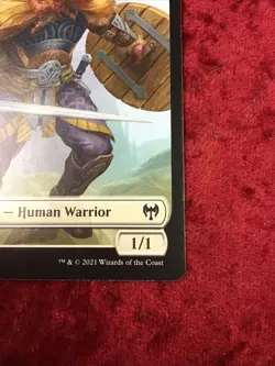 HUMAN WARRIOR ~ TOKEN CREATURE, #003/023, KALDHEIM, 2021 MTG - Image 4