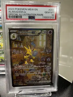 POKEMON ALAKAZAM EX SIR 201/165 SCARLET & VIOLET 151 - PSA 10 GM MINT - Image 1