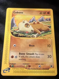 Cubone 103/165 Expedition Base Set Regular WOTC Vintage 2003 Pokemon TCG MP - Image 1
