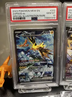 Pokemon Zapdos ex 202/165 SIR Scarlet & Violet 151 Holo SIR GEM MINT PSA 10 - Image 1