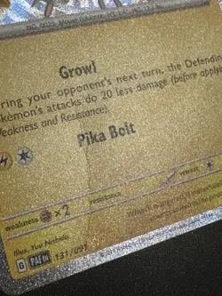 Pikachu 131/091 Pokemon Paldean Fates Baby Shiny Holo Multiple Creases - Image 2