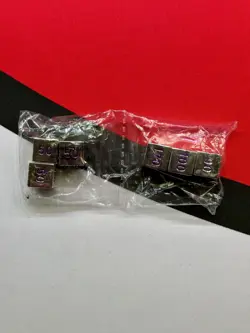 Silver Purple UPC Metal Dice Set Sealed Pokemon Brand New - Image 1