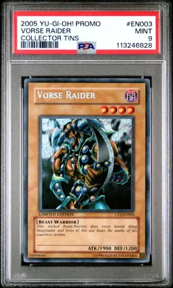 2005 YU-GI-OH! PROMO COLLECTOR TINS #EN003 VORSE RAIDER PSA 9 - Image 1