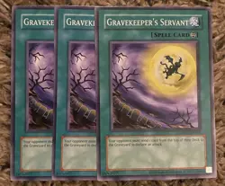 Gravekeeper’s Servant 3x Playset Yu-Gi-Oh! TCG Retro Pack 2020 - Image 1