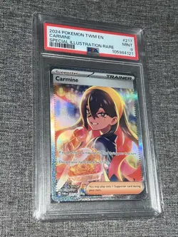 PSA 9 Carmine 217/167 Sv06: Twilight Masquerade Holo SIR Pokemon Card 105984121 - Image 1