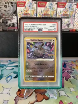 Radiant Eevee SWSH230 SWSH: Sword & Shield Promo Cards Holo PSA 10 - Image 1