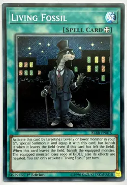 BLRR-EN015 Living Fossil - Secret Rare 1st Edition Lightly Played YuGiOh Card - Image 1