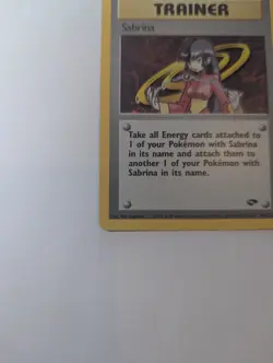 Pokemon Card Sabrina 20/132 Gym Challenge Unlimited Holo Rare LP Condition - Image 2