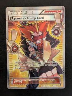2014 Pokemon TCG Lysandre’s Trump Card 118/119 XY Phantom Forces Full Art ULTRA - Image 1