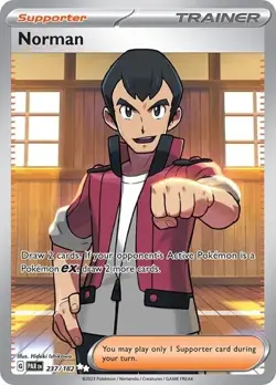 Norman - 237/182 - Pokemon Paradox Rift Full Art Ultra Rare Card MP - Image 1