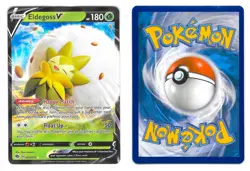 Pokemon Sword & Shield Champions Path 005/073 Eldegoss V Ultra Rare Holo Card - Image 1