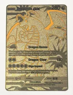 Dragonite GX Metal Pokemon Card Gift Fan Art Collectible - AcademGames - LP - Image 1