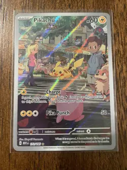 Pokemon TCG S&V 151 Pikachu Card 173/165 Illustration Rare Near Mint Full Art - Image 1