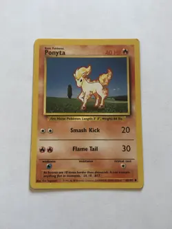 1999 POKEMON 1ST EDITION PONYTA Base Set 60/102 Collectible Vintage TCG Card - Image 3