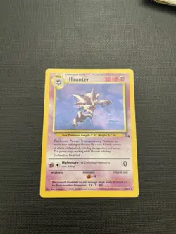 Pokemon Card ERROR Haunter #6/62 Fossil Holo Rare Blue Ink Stain MISPRINT RARE - Image 3