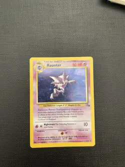 Pokemon Card ERROR Haunter #6/62 Fossil Holo Rare Blue Ink Stain MISPRINT RARE - Image 4