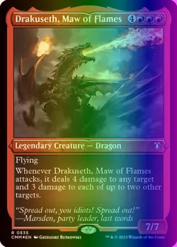 MTG Drakuseth, Maw of Flames (535/1173) Commander Masters NM FOIL - Image 1