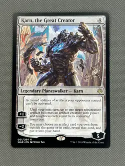 KARN, THE GREAT CREATOR --- MTG -- WAR OF THE SPARK --- NM - Image 1