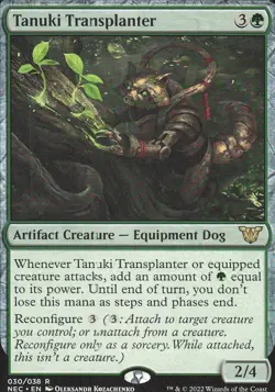 Tanuki Transplanter 2022 MTG LC #30 Rare Neon Dynasty Commander - Image 1