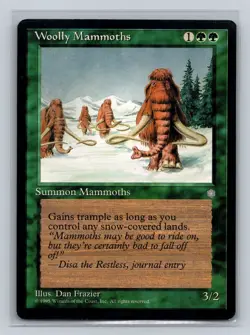 Magic: the gathering Ice Age Woolly Mammoths Common MTG tcg - Image 1