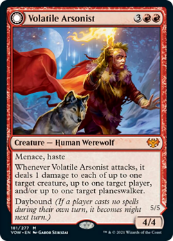 Volatile Arsonist / Dire-Strain Anarchist FOIL Innistrad: Crimson Vow NM - Image 1
