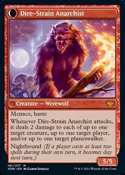 Volatile Arsonist / Dire-Strain Anarchist FOIL Innistrad: Crimson Vow NM - Image 2