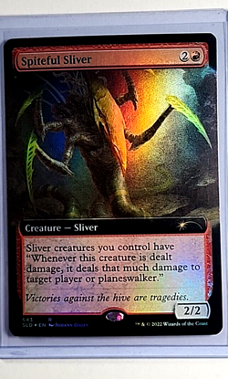 2022 MTG Magic the Gathering Secret Lair Drop Extended Art Foil Spiteful Sliver - Image 1