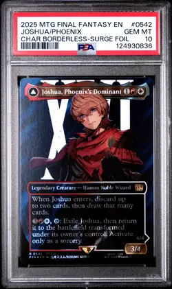 2025 MTG FINAL FANTASY JOSHUA, PHOENIX'S DOMINANT/PHOENIX, WARDEN OF FIRE PSA 10 - Image 1
