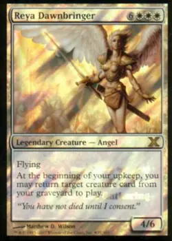 1x FOIL REYA DAWNBRINGER - Angel Release Promo - MTG - NM - Magic the Gathering - Image 1