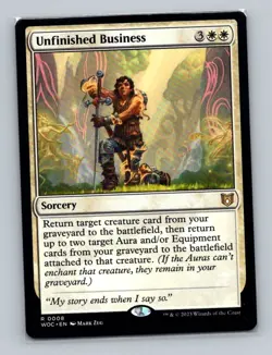 1x MTG - Unfinished Business (0008) - Commander Wilds of Eldraine - WOC- NM - Image 1