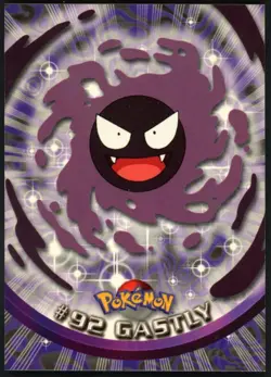 2000 Pokemon TV Animation Series 2 #92 Gastly Blue Logo Non Holo - Image 1
