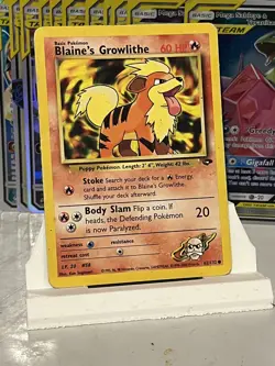 Pokemon TCG - Blaine's Growlithe - Gym Challenge 62/132 Regular Unlimited Common - Image 1