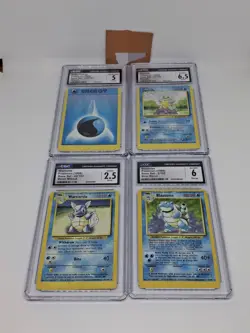 Pokemon TCG 1999 Blastoise Evolution Line Miscut Error Lot CGC Graded RARE! - Image 1