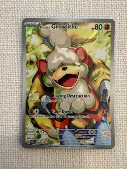 Pokemon Hisuian Growlithe IR 181/167 Sv06: Twilight Masquerade Holo NM - Image 1