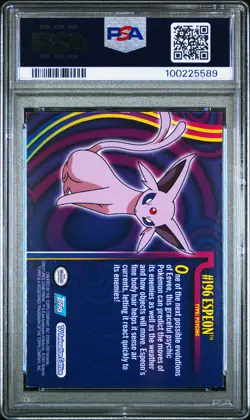 2001 TOPPS POKEMON JOHTO LEAGUE CHAMPIONS #196 ESPEON PSA 7 - Image 2
