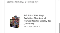 Pokemon Mega Evolution Phantasmal Flames Booster Display Box (36 Packs) ✅PRESALE - Image 1