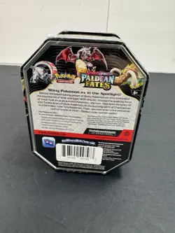 Pokemon Paldean Fates Iron Treads ex Tin (4 Packs) New Sealed English NEW SEALED - Image 4