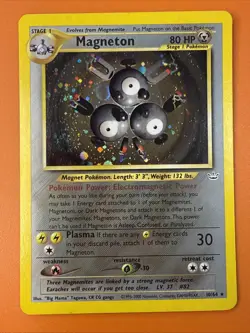 Pokemon TCG Magneton 10/64 Neo Revelation Holo Swirl Free US Shipping! - Image 2